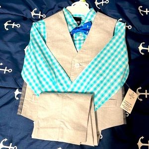 Toddler 4pc suit vest set